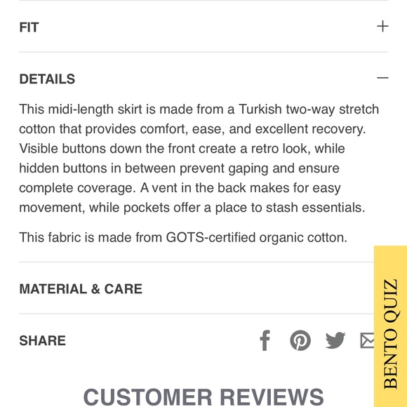 NEW MM Lafleur the Lane skirt midi gray blue better than denim stretch 8 - Picture 15 of 16